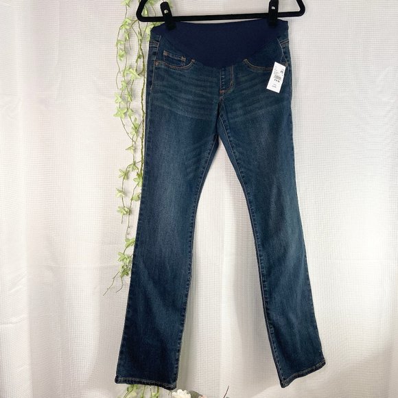 Motherhood Maternity Indigo Blue Straight Leg Denim Jeans Extra Small - Picture 3 of 11